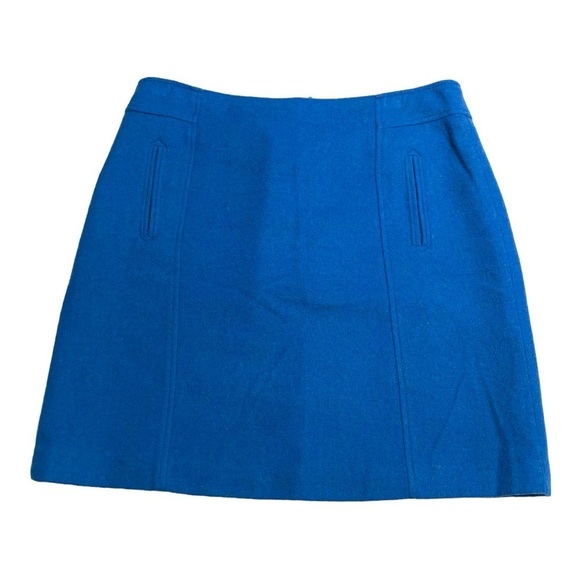 Talbots Royal Blue Straight Wool Blend Skirt size 12 - Picture 3 of 8
